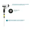 Candado de seguridad giratorio delgado con llave Mobilis 001325 T Lock blanco