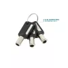 Candado de seguridad giratorio delgado con llave Mobilis 001325 T Lock blanco