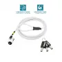 Candado de seguridad giratorio delgado con llave Mobilis 001325 T Lock blanco