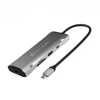 j5create JCD393 4K60 Elite USB-C® 10Gbps Mini Dock, gris espacial