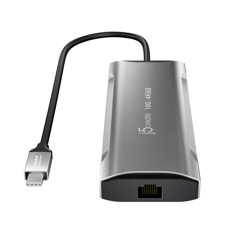 j5create JCD393 4K60 Elite USB-C® 10Gbps Mini Dock, gris espacial
