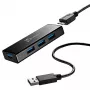 Hub USB j5create JUH340 4 puertos USB 3.0 negro aluminio