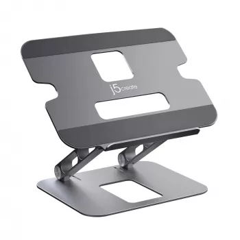 Soporte para portátil y tablet j5create JTS127-N multiángulo aluminio negro gris