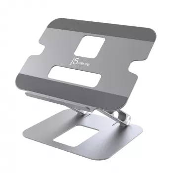 Soporte para portátil y tablet j5create JTS127-N multiángulo aluminio negro gris