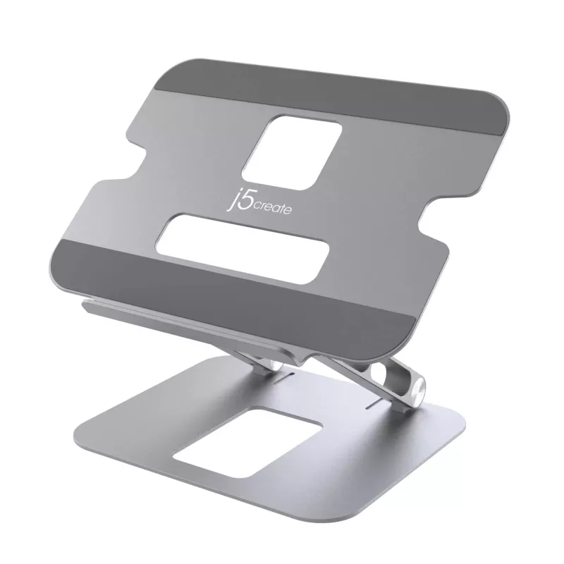Soporte para portátil y tablet j5create JTS127-N multiángulo aluminio negro gris