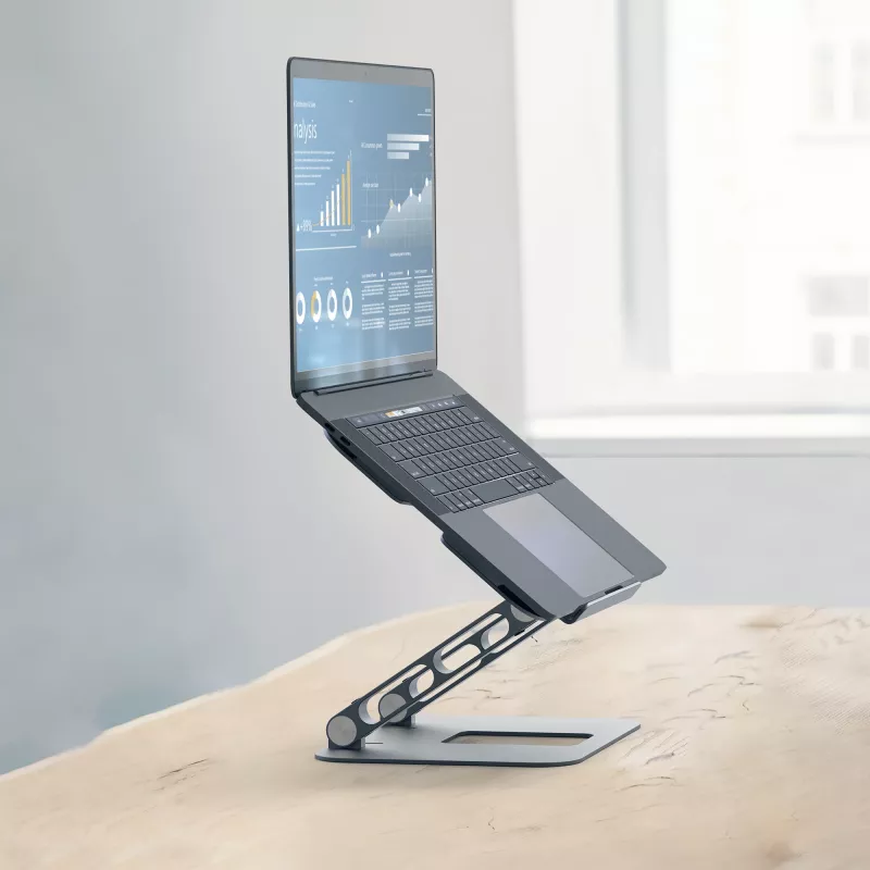 Soporte para portátil y tablet j5create JTS127-N multiángulo aluminio negro gris