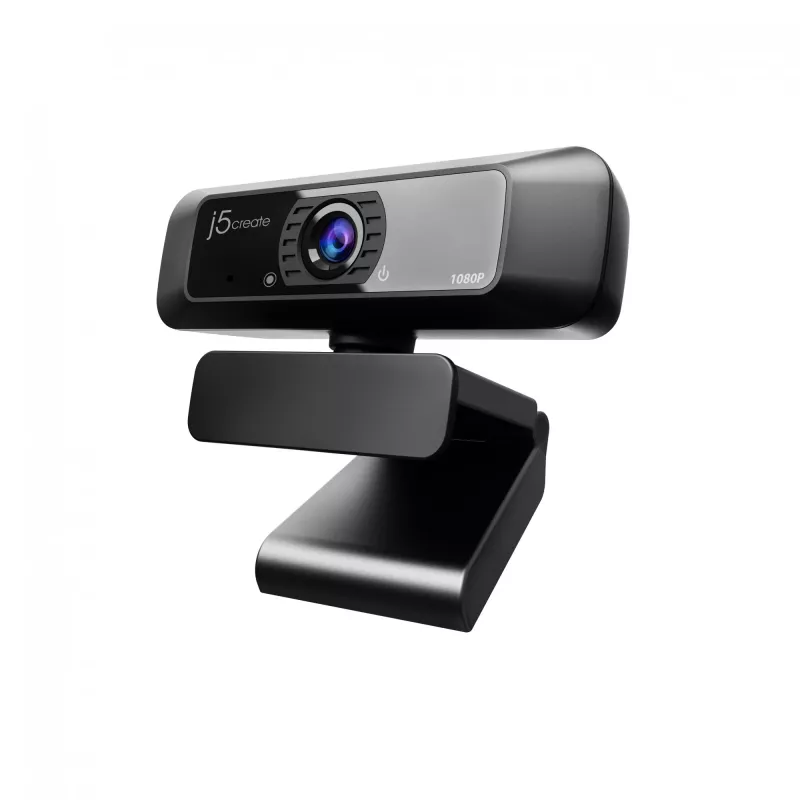 Webcam USB™ HD j5create JVCU100 con rotación 360°, resolución de grabación de vídeo 1080p, negra