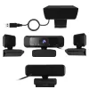 Webcam USB™ HD j5create JVCU100 con rotación 360°, resolución de grabación de vídeo 1080p, negra