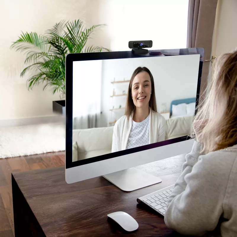 Webcam USB™ HD j5create JVCU100 con rotación 360°, resolución de grabación de vídeo 1080p, negra