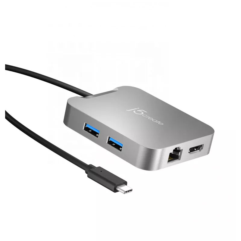 Adaptador multipuerto j5create JCD391 4K60 Elite USB-C® PD, plateado