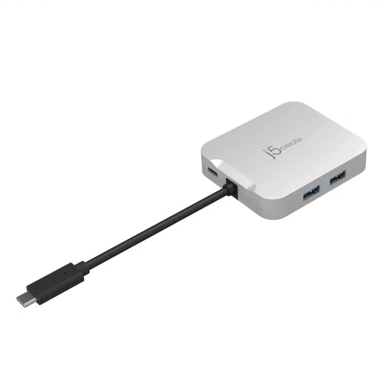 Adaptador multipuerto j5create JCD391 4K60 Elite USB-C® PD, plateado