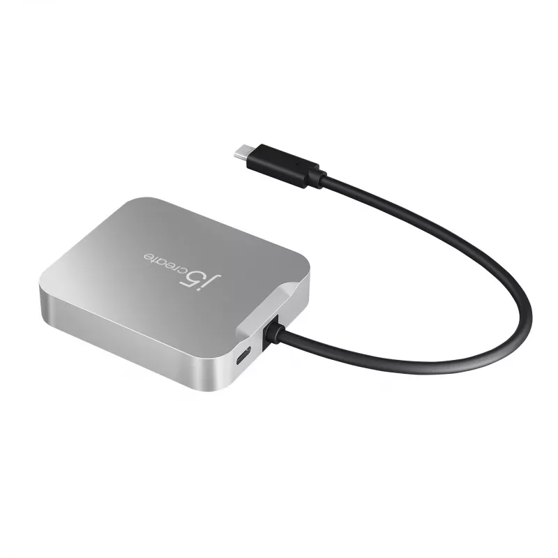 Adaptador multipuerto j5create JCD391 4K60 Elite USB-C® PD, plateado