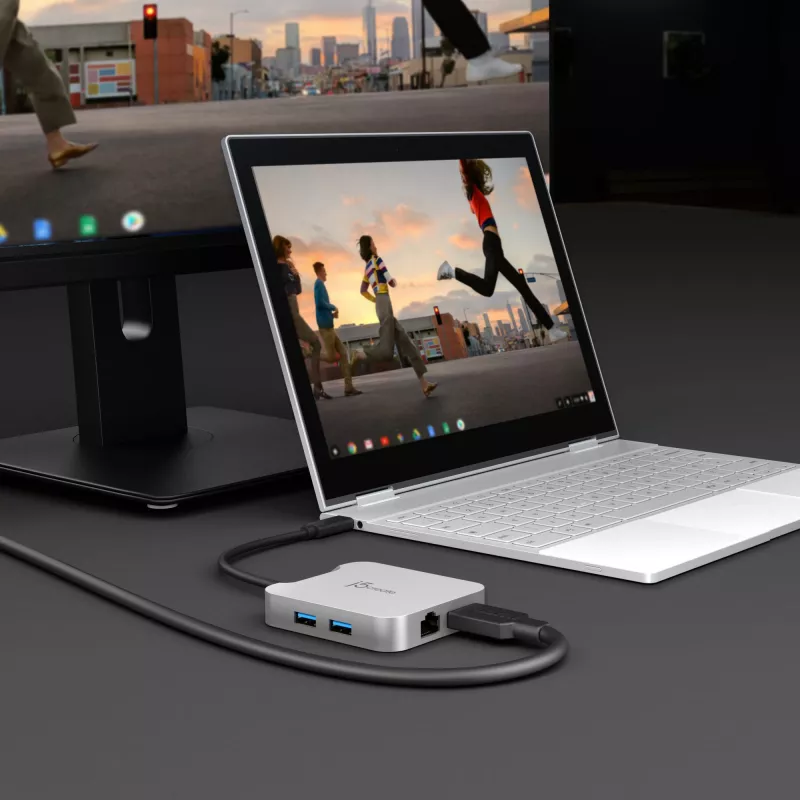 Adaptador multipuerto j5create JCD391 4K60 Elite USB-C® PD, plateado