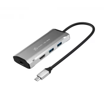 Dock de viaje j5create JCD392 4K60 Elite USB-C® 10Gbps, Space Grey