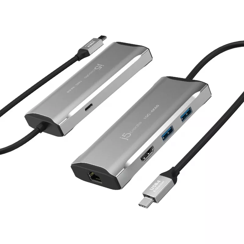 Dock de viaje j5create JCD392 4K60 Elite USB-C® 10Gbps, Space Grey