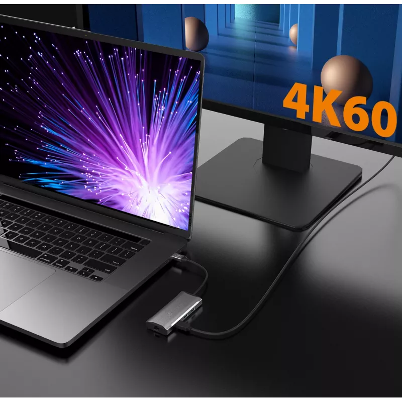 Dock de viaje j5create JCD392 4K60 Elite USB-C® 10Gbps, Space Grey