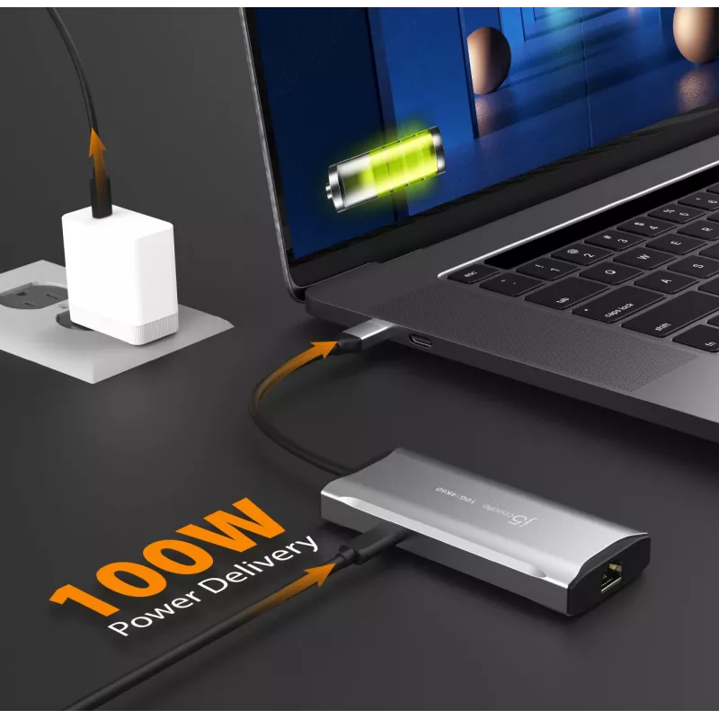 Dock de viaje j5create JCD392 4K60 Elite USB-C® 10Gbps, Space Grey
