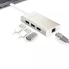 Adaptador múltiple j5create JCH471 USB-C™ Gigabit Ethernet y hub, Metallic Champagne