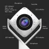 j5create JVCU360 360° webcam todoterreno, resolución de grabación de vídeo 1080p, blanco y negro