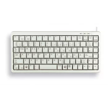 Teclado compacto CHERRY, QWERTY, 83 teclas, Combi USB/PS2, gris claro