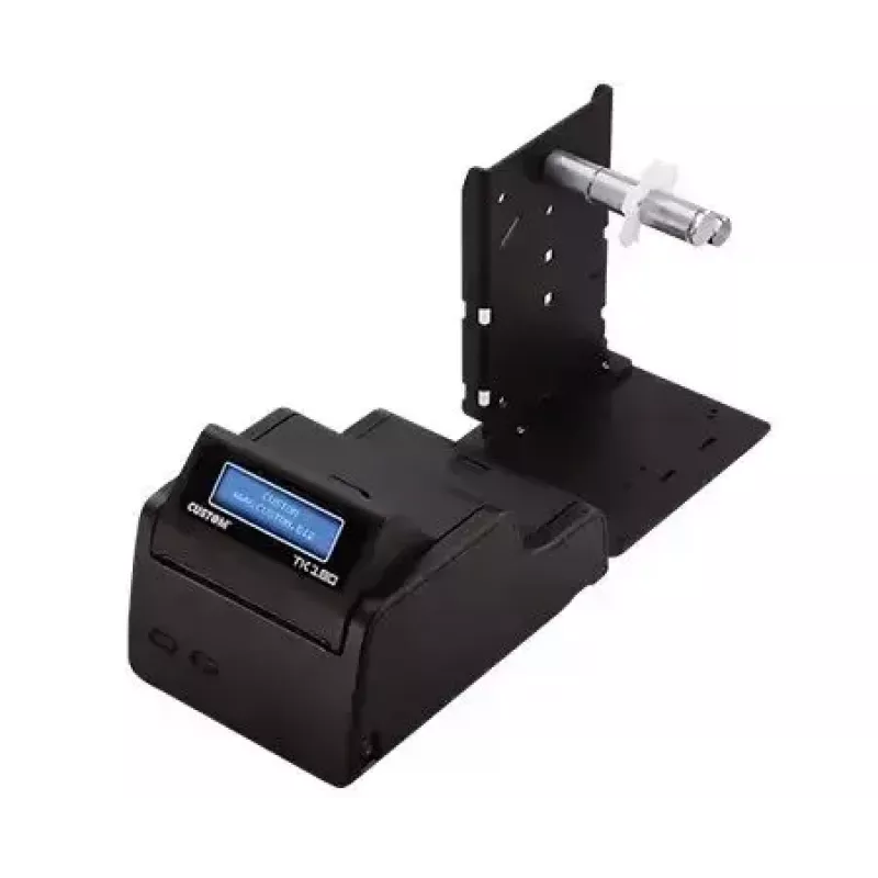Impresora de etiquetas CUSTOM TK180 — transferencia térmica, 300×300 DPI, 200 mm/s, ancho de papel máx. 82,5 mm, Ethernet con cable, negra