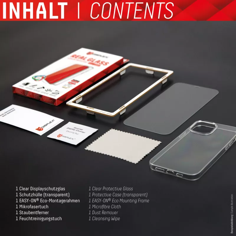 Funda con protector de pantalla Displex para Apple iPhone 14 Plus cristal templado