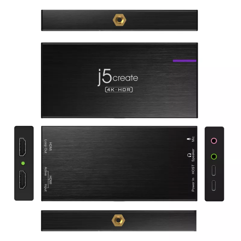 Estación de captura de juegos 4K j5create JVA14-N USB 3.2 Gen 1 4K30 FPS