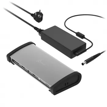 j5create JTD562 - Estación de acoplamiento Thunderbolt™ 4 8K - EU, con cable, Thunderbolt 4, 96 W, 3,5 mm, 10,100,1000 Mbit/s, gris