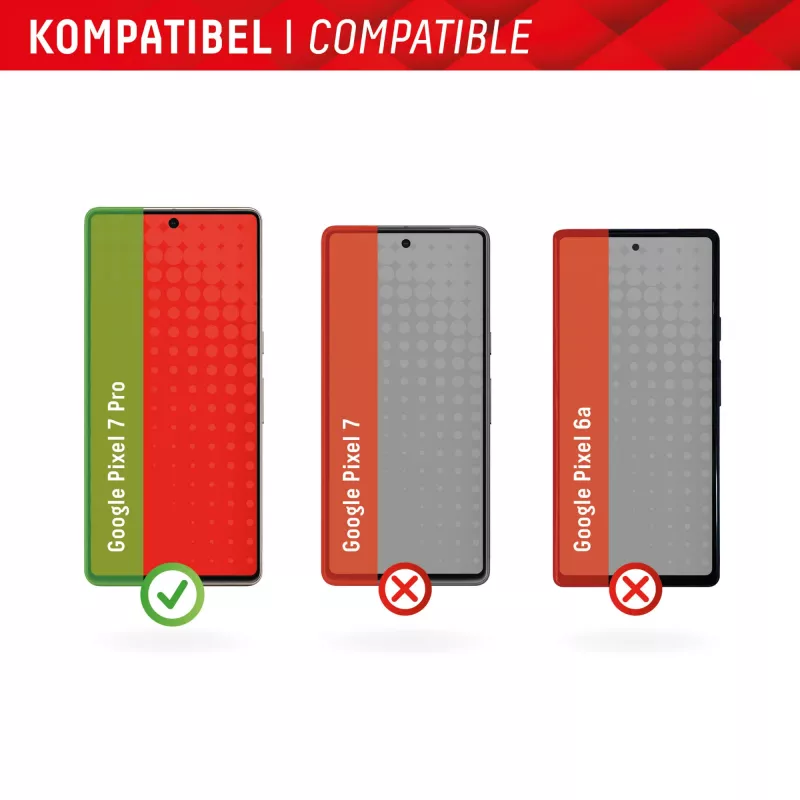 Displex Full Cover protector de pantalla (10H) para Google Pixel 7 Pro, marco de montaje Eco, cobertura total