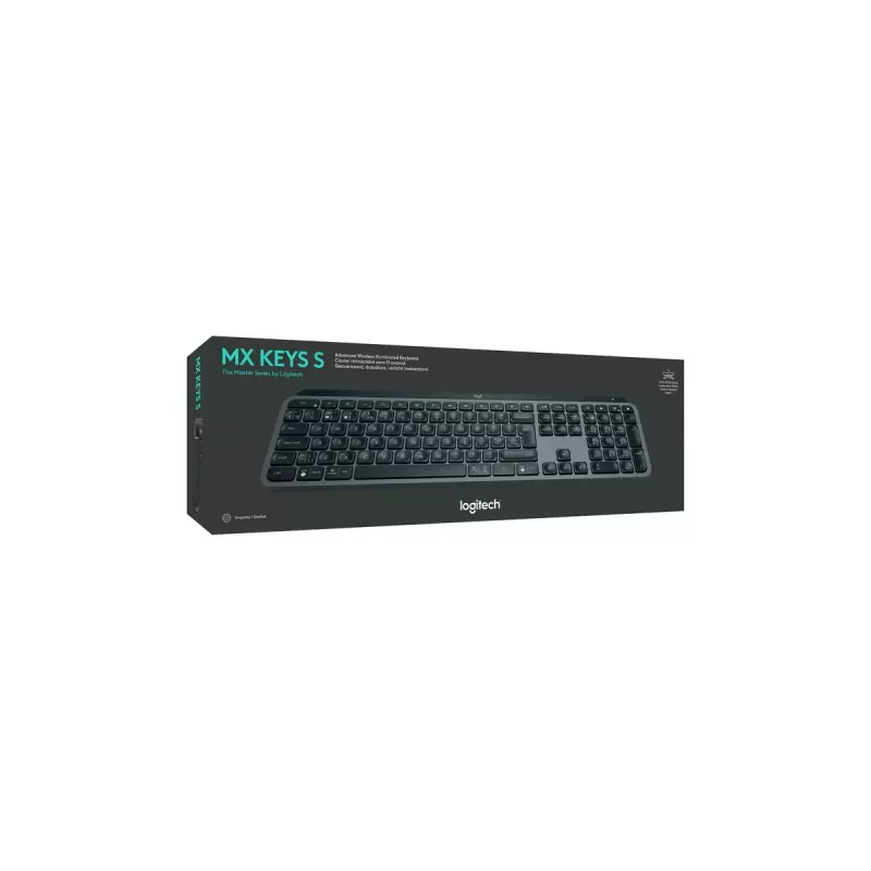 Teclado Logitech MX Keys S Universal RF Wireless + Bluetooth AZERTY belga Grafito