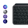 Teclado Logitech MX Keys S Universal RF Wireless + Bluetooth AZERTY belga Grafito