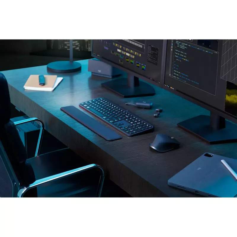 Teclado Logitech MX Keys S Universal RF Wireless + Bluetooth AZERTY belga Grafito