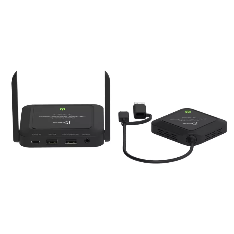 j5create JVW120 Extensor inalámbrico para cámaras / micrófonos / altavoces USB™, Negro