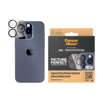 PanzerGlass ® PicturePerfect Protector de lente de cámara iPhone 15 Pro | 15 Pro Max
