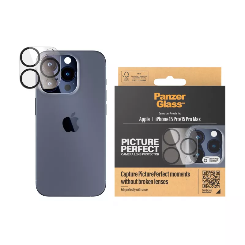 PanzerGlass ® PicturePerfect Protector de lente de cámara iPhone 15 Pro | 15 Pro Max