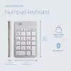 Teclado numérico R-Go Tools R-Go Numpad Break, teclado numérico ergonómico con software Break, Bluetooth, Blanco
