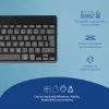 Teclado ergonómico R-Go Tools R-Go Compact Break, teclado compacto con software de pausas, QWERTZ (DE), Bluetooth, negro
