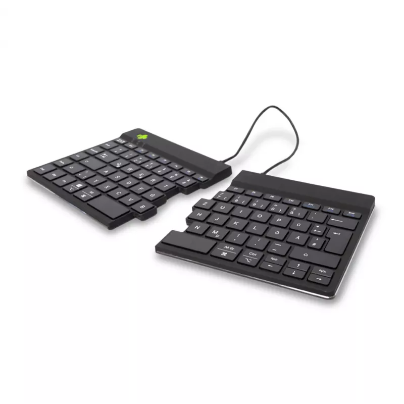 Teclado ergonómico R-Go Tools R-Go Split Break con software Break, teclado ergonómico dividido, QWERTZ (DE), Bluetooth, negro