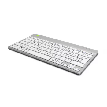 Teclado ergonómico R-Go Tools R-Go Compact Break, teclado compacto con software de pausas, QWERTZ (DE), Bluetooth, blanco