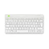 Teclado ergonómico R-Go Tools R-Go Compact Break, teclado compacto con software de pausas, QWERTZ (DE), Bluetooth, blanco