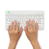 Teclado ergonómico R-Go Tools R-Go Compact Break, teclado compacto con software de pausas, QWERTZ (DE), Bluetooth, blanco