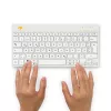 Teclado ergonómico R-Go Tools R-Go Compact Break, teclado compacto con software de pausas, QWERTZ (DE), Bluetooth, blanco