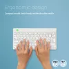 Teclado ergonómico R-Go Tools R-Go Compact Break, teclado compacto con software de pausas, QWERTZ (DE), Bluetooth, blanco