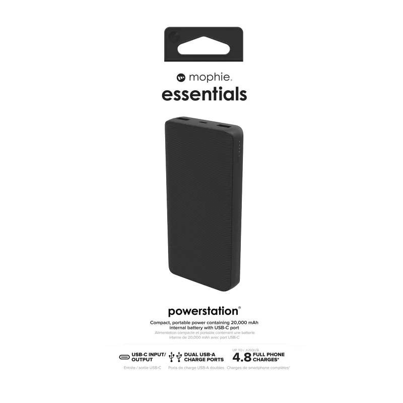 mophie essentials powerstation 20K 20.000 mAh Negro