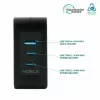 Cargador Ravanson Mobilis 100W GaN 2×USB‑C + 1×USB‑A AC para interior — para portátil, smartphone, tablet — negro