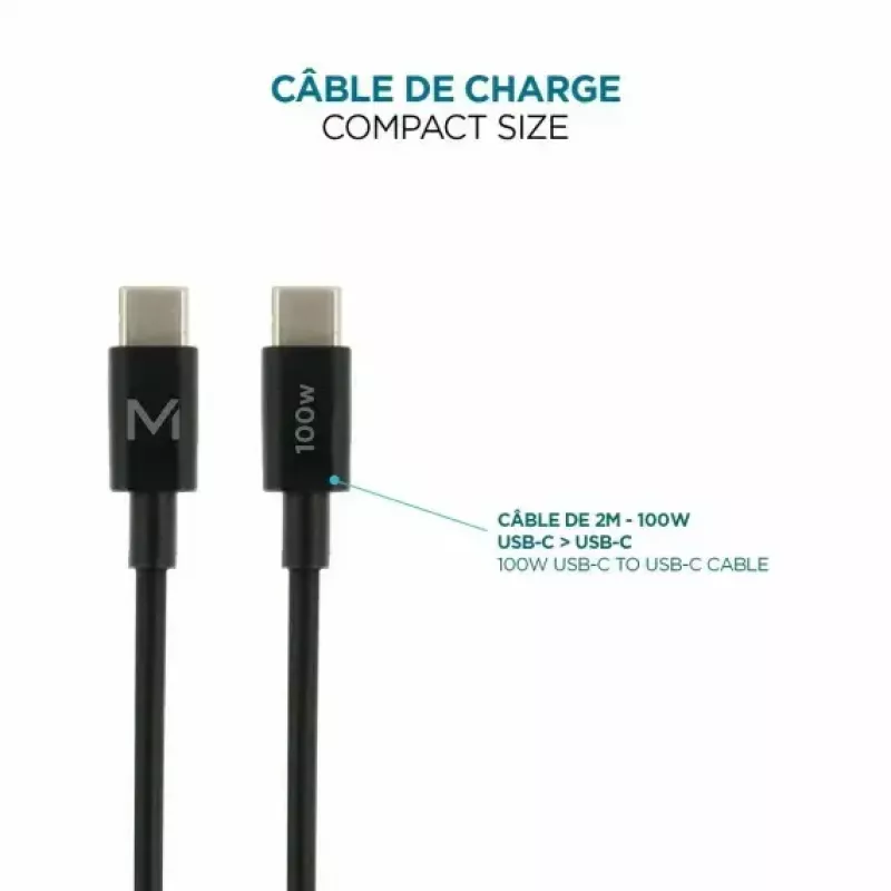 Cargador Ravanson Mobilis 100W GaN 2×USB‑C + 1×USB‑A AC para interior — para portátil, smartphone, tablet — negro