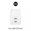 Fuente de alimentación Zagg 50W 2x USB-C blanca — Zagg mophie essentials