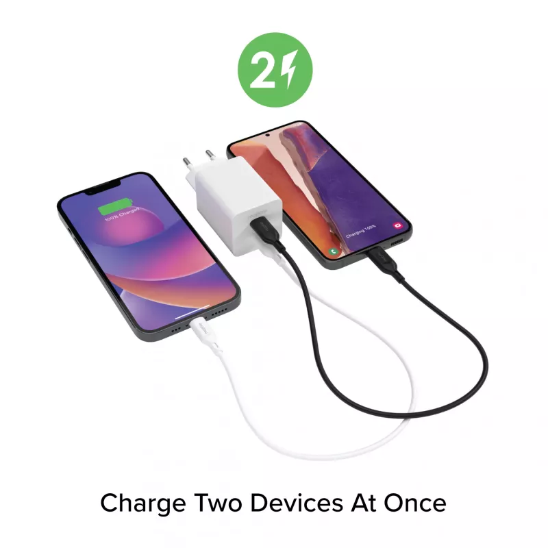 Fuente de alimentación Zagg 50W 2x USB-C blanca — Zagg mophie essentials