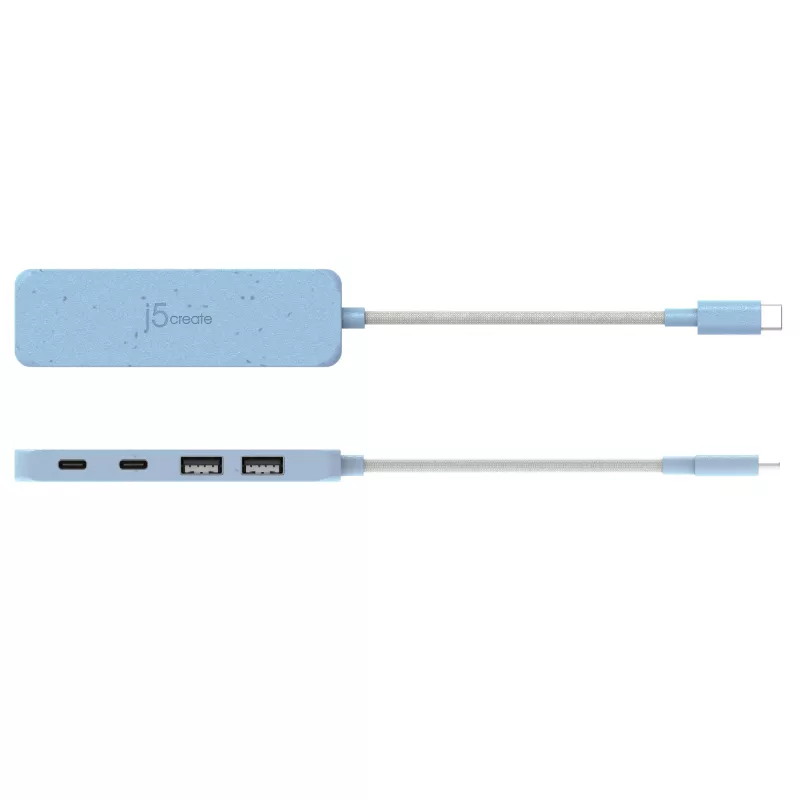 Hub USB-C a 4 puertos Type-C y Type-A Gen 2 ecológico j5create