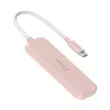 Hub USB-C j5create JCH342ER-N 4 puertos Type-C Type-A Gen 2 10000 Mbit/s rosa